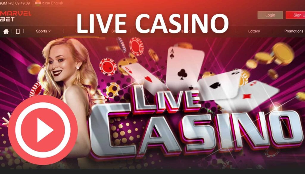 Marvelbet Indian site Live Casino section features