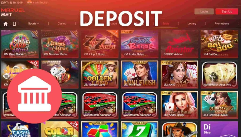 Marvelbet India online casino Deposit options review