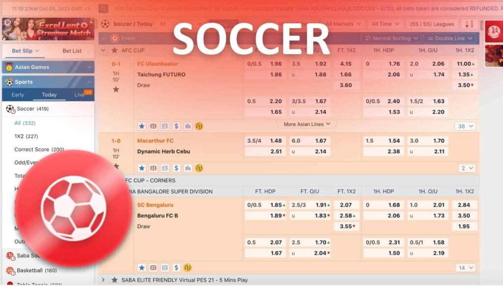 Marvelbet Soccer betting options overview