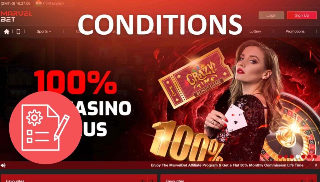 Marvelbet India bookmaker and casino Withdrawal Conditions